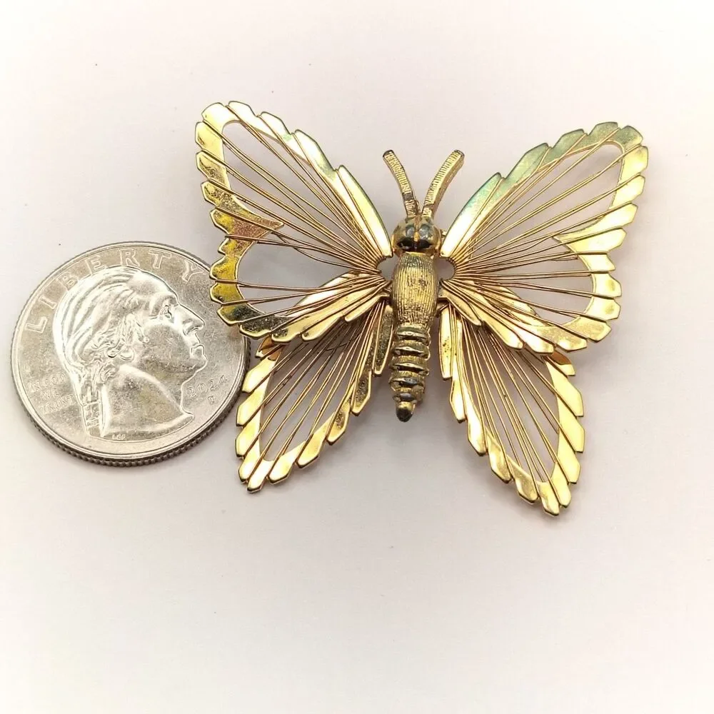 Monet Butterfly Brooch Pin 2.4